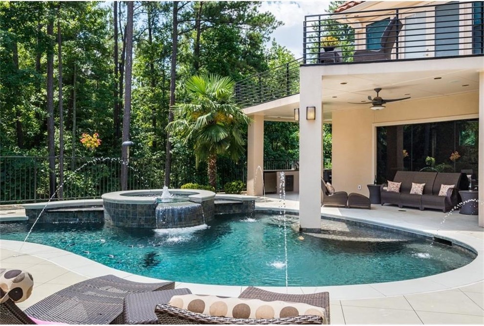 Mediterranean Inspired, Contemporary Home Build | Home Theatre & Pool