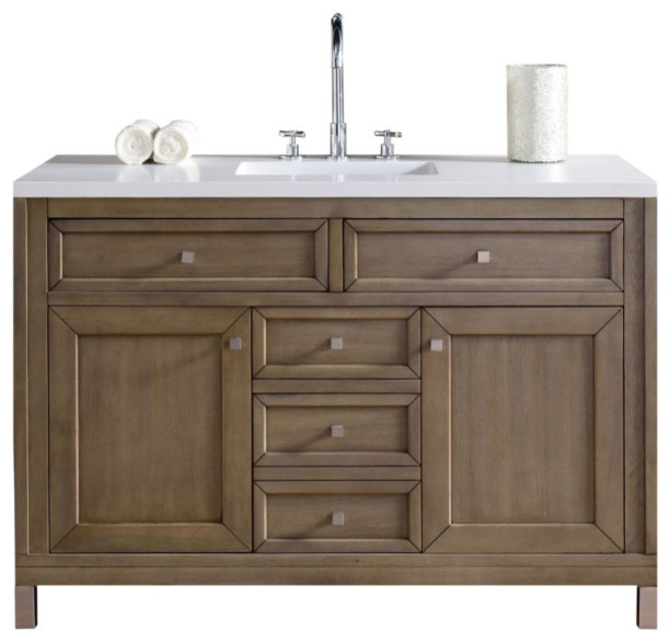 James Martin 305-V48-WWW Chicago 48" Single Bathroom ...