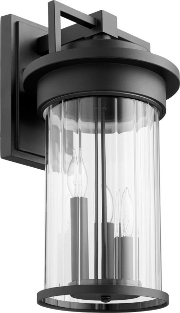 Dimas 3-Light Lantern Wall Mount, Noir - Transitional - Outdoor Wall ...