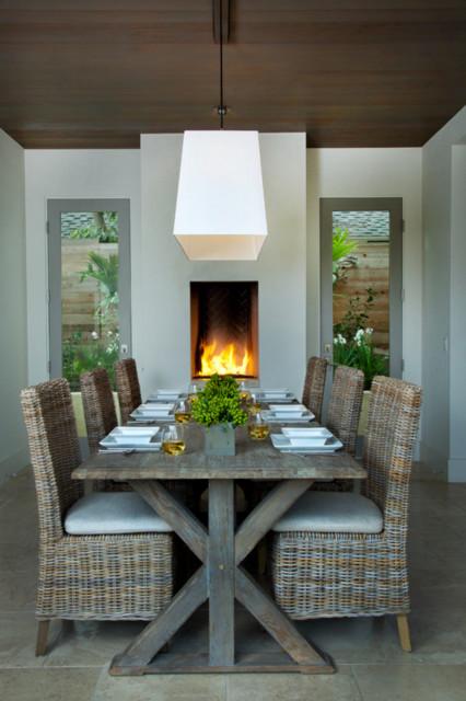 The New Villa contemporary-dining-room