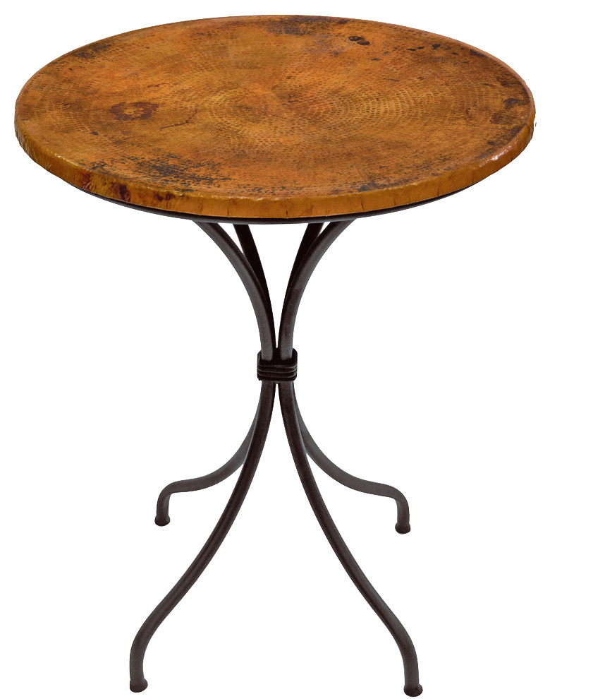 Italia Round Counter Table, Old World Pine
