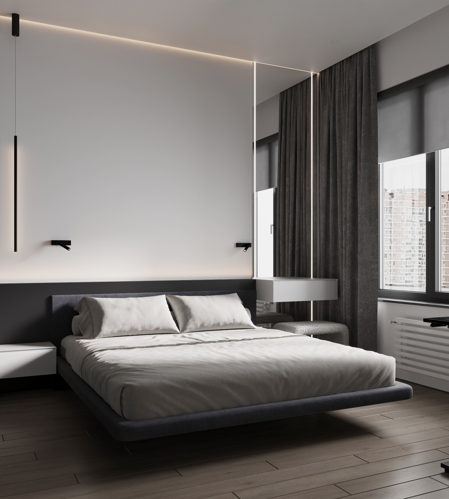 Дизайн интерьера квартиры 58 кв.м. в ЖК Level Амурская