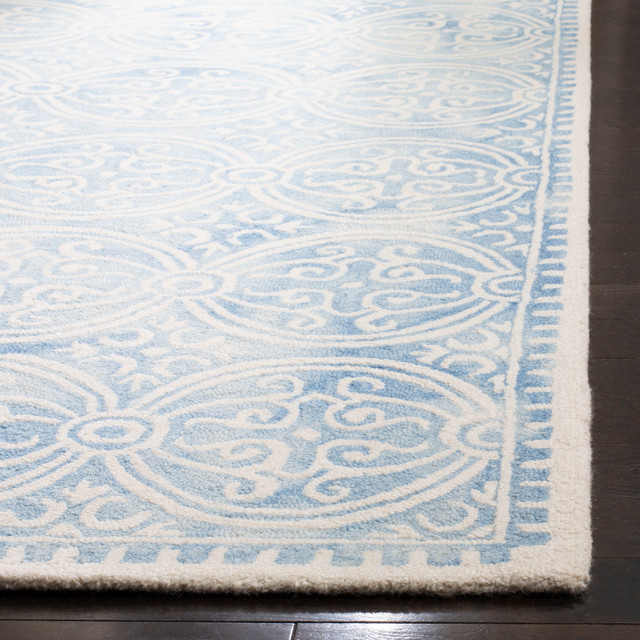 Safavieh Dip Dye Collection DDY211 Rug, Blue/Ivory, 3'x5'