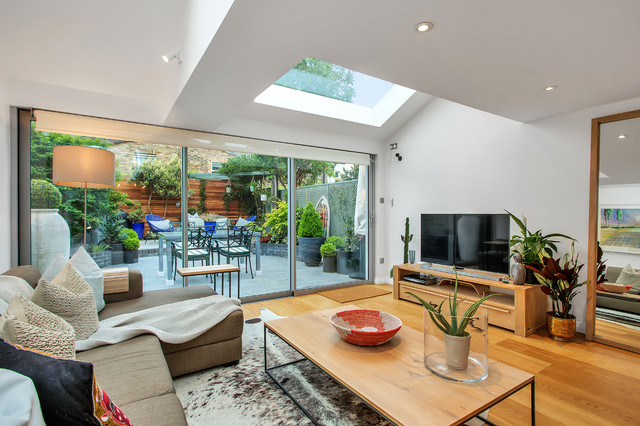 Beautiful Mid-Century Modern Kitchen Extension - Chiswick contemporary-living-room