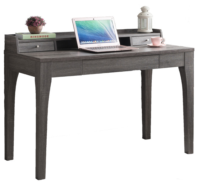 Smart Home Writing Desk In Distressed Grey