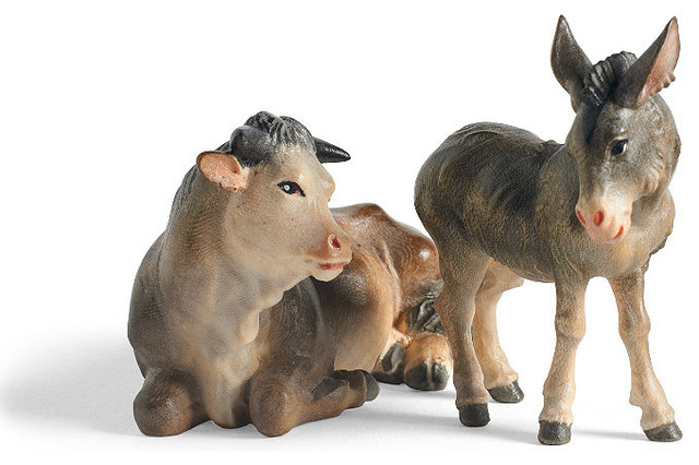 Kostner Ox and Donkey Nativity Figurines