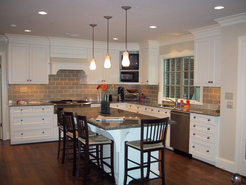 Transitional kitchen in Charlotte.