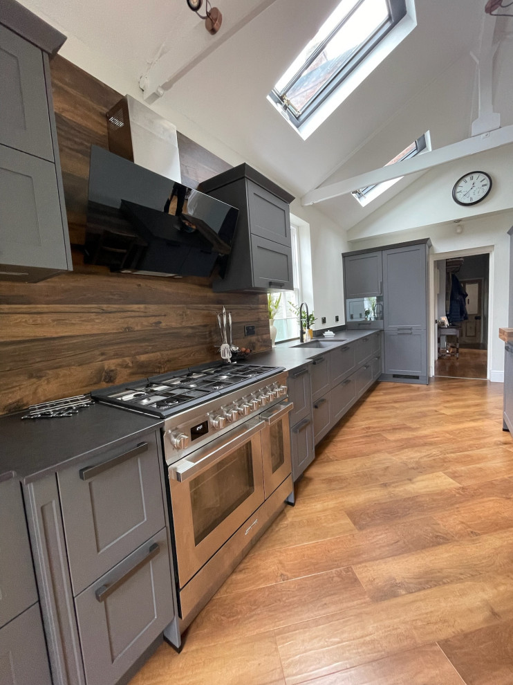 Grey Shaker Kitchen with Dekton worktops fitted in Worcester