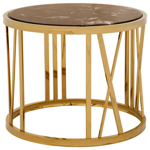 Round Gold Side Table Eichholtz Baccarat Contemporary Side Tables
