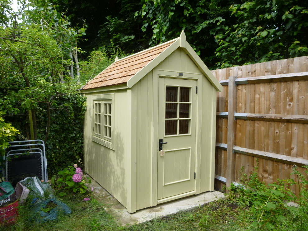 This is an example of a small traditional garden shed in West Midlands.