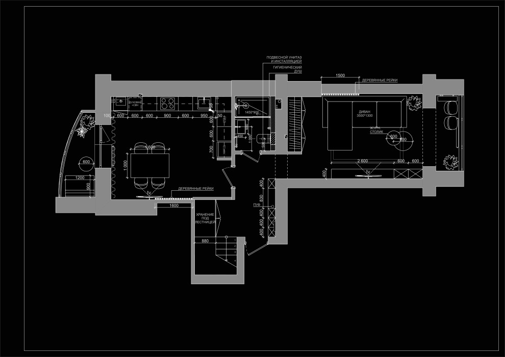 Двухуровневая квартира 140 м2