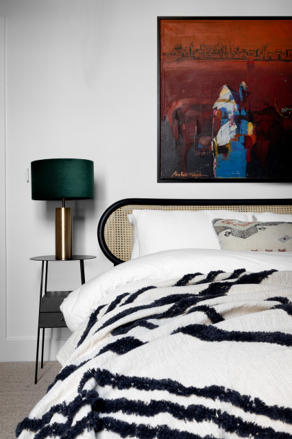 Worldly Loft rustic-bedroom