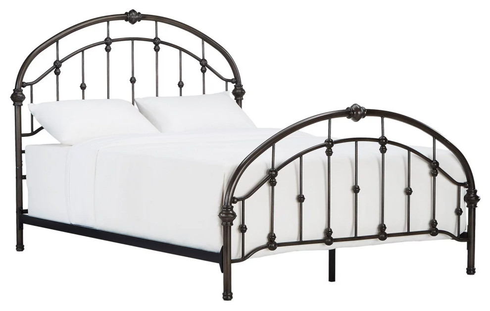 Classic Platform Bed, Arched Headboard and Footboard, Queen ...