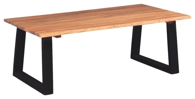Details about   vidaXL Solid Acacia Wood Coffee Table with Live Edge and Oil Finish 43.3" 