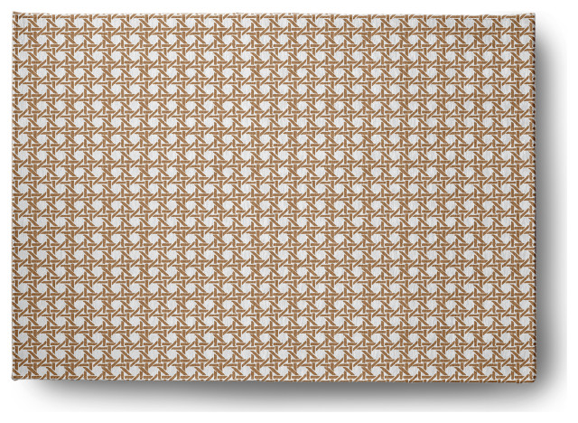 Rattan Color Rug Rattan Geometric Indoor/Outdoor Rug, 5'x7' - Contemporary - Outdoor ...