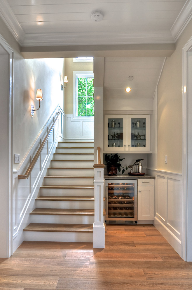 Example of a classic staircase design in Orange County