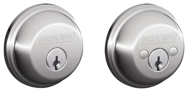 Schlage B62 Double Cylinder Grade 1 Deadbolt - Transitional - Door ...