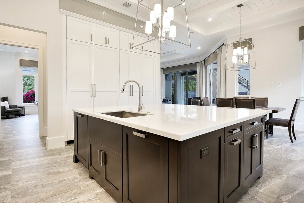 Inspiration for a transitional kitchen remodel in Miami