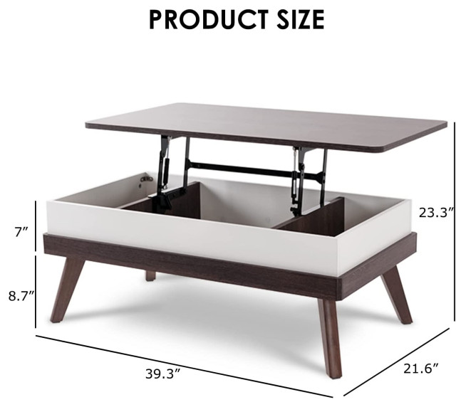 Modern Lift Top Coffee Table for Living Room Reception/Home Office