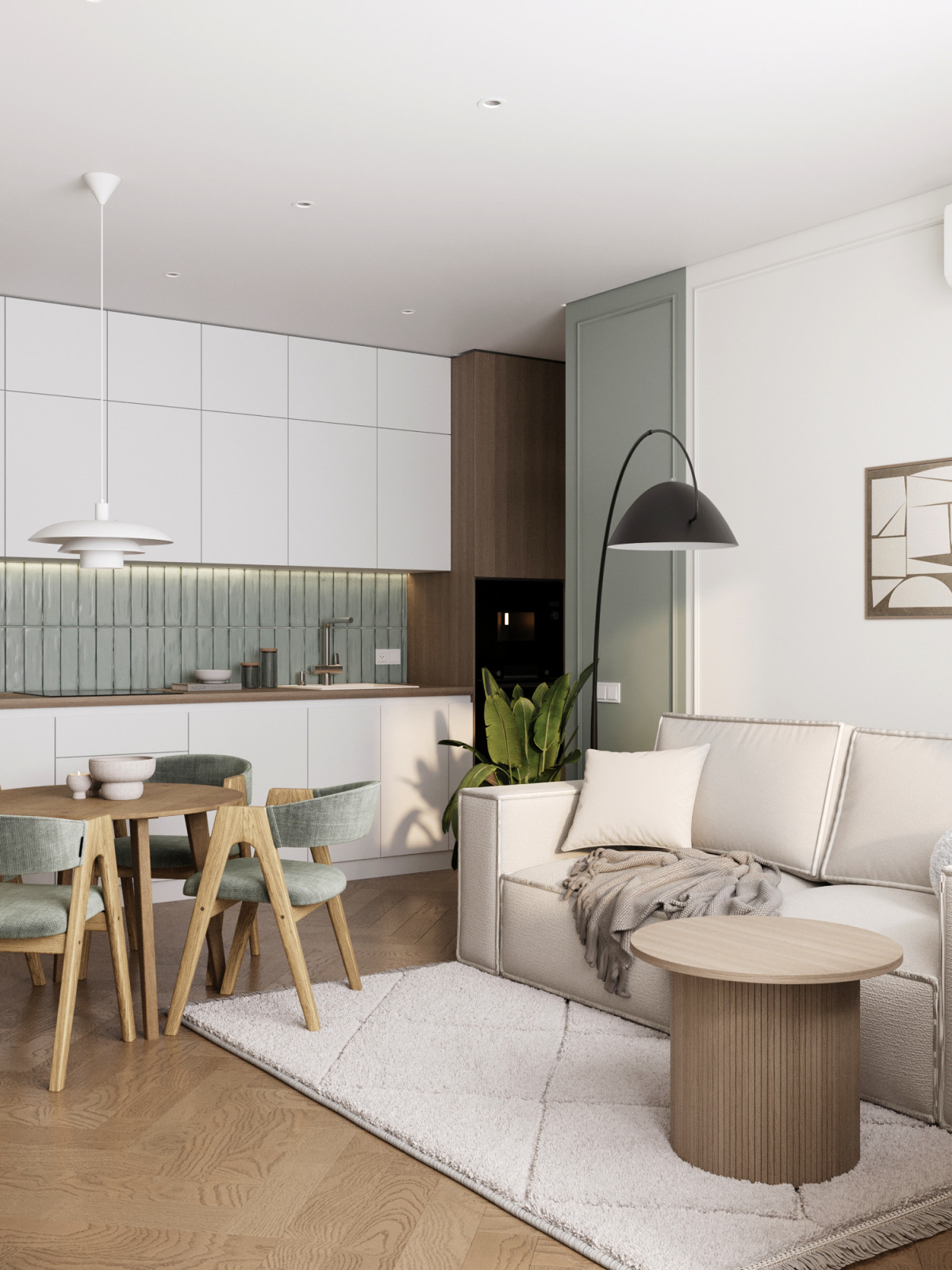 Трехкомнатная квартира в городе Дубнаа