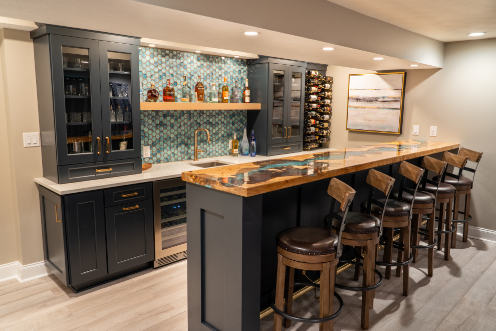 Coastal inspired Basement Bar