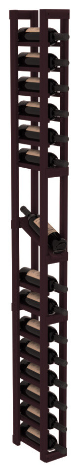 1 Column Display Row Wine Cellar Kit, Redwood, Burgundy