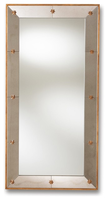 Baxton Studio Almira Antique Gold Finished Rectangular Accent Wall Baxton Studio Almira Antique Gold Finished Rectangular Accent Wall Mirror Transitional Mirrors By Fratantoni Lifestyles