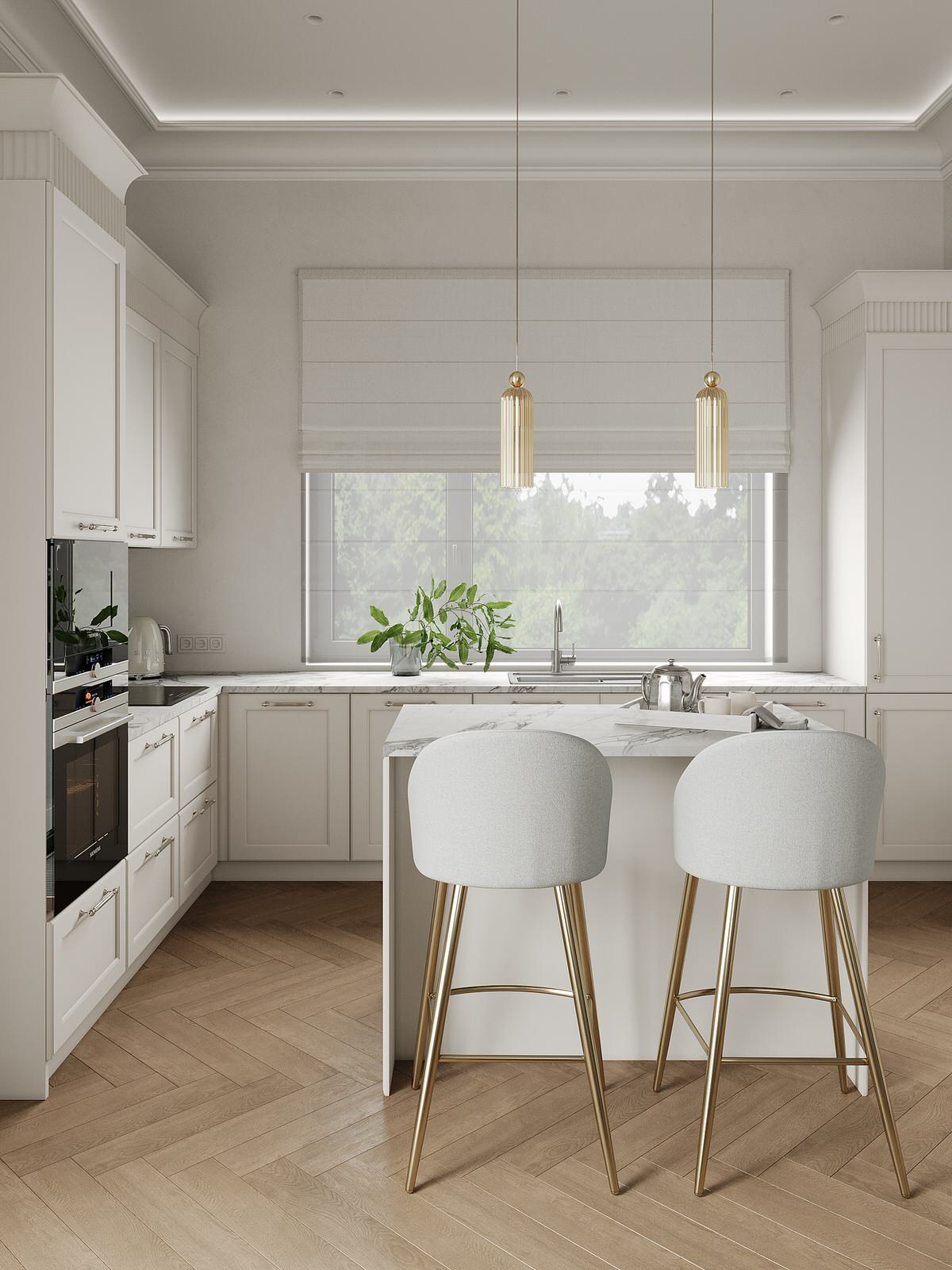 Дизайн-проект кухни-гостиной в частном доме