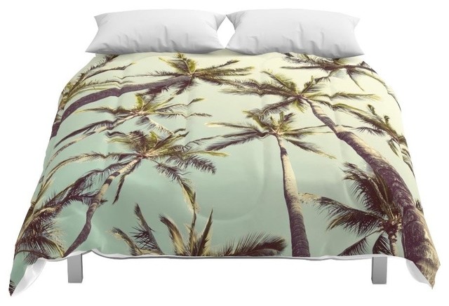 Society6 Palm Trees Sway Comforter Tropical Comforters And