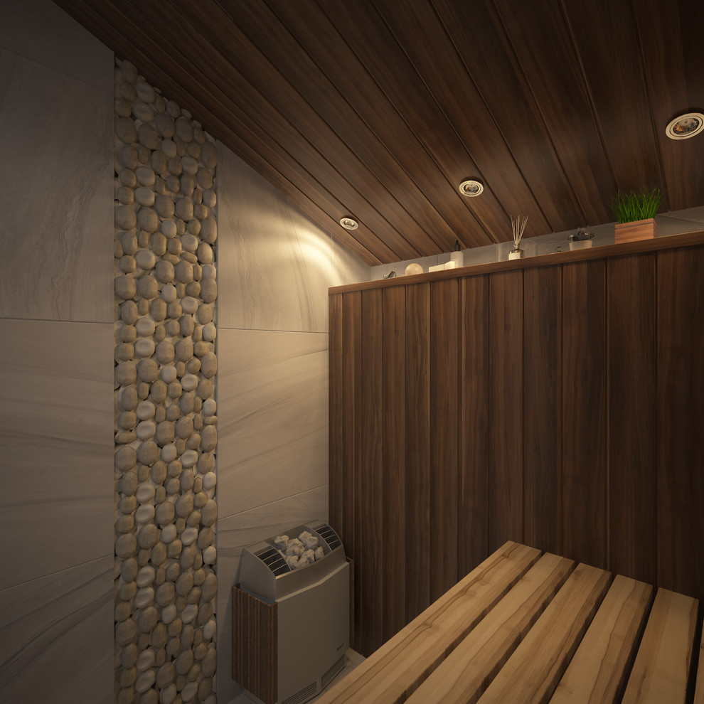 Ванная комната с мини-сауной