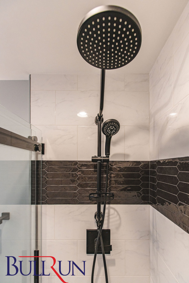 This is an example of a medium sized contemporary shower room bathroom in DC Metro.