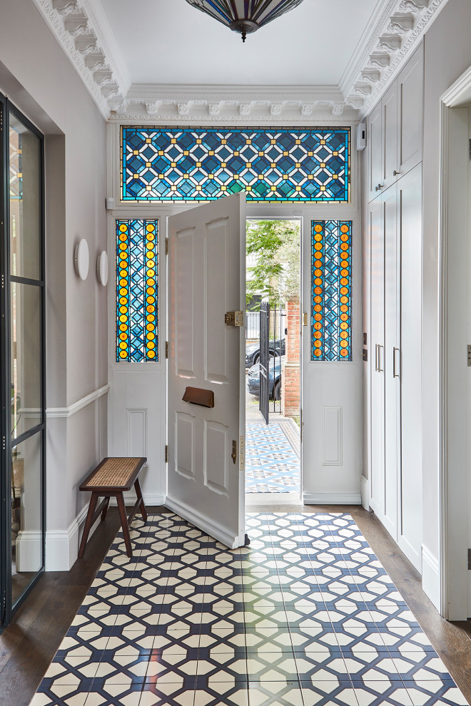 This is an example of a transitional entryway in London.