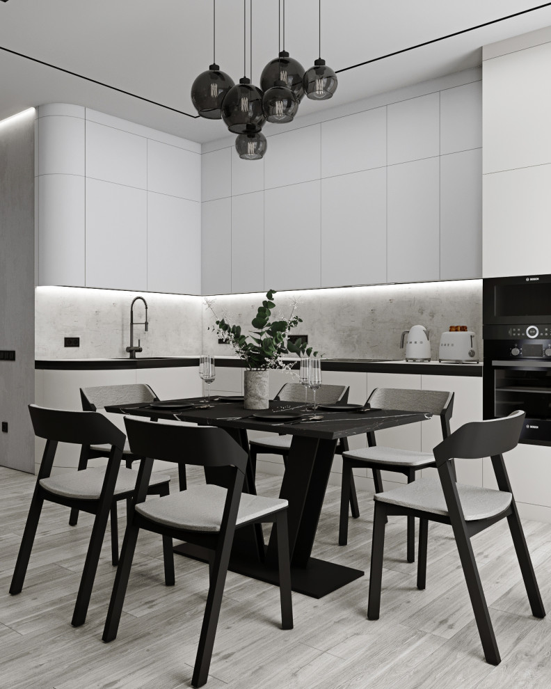 Дизайн Стильной Двухкомнатной Квартиры 74 м2 в жк Время в Москве