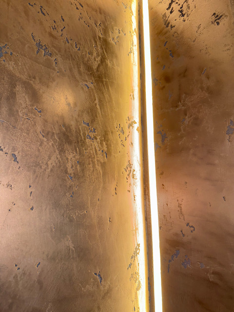 Micro cement - Textured downstairs bathroom modern-wohnbereich