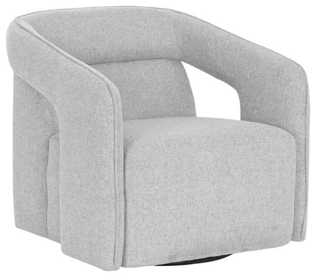 Madera Swivel Lounge Chair, Belfast Heather Gray Transitional Armchairs And Accent Chairs