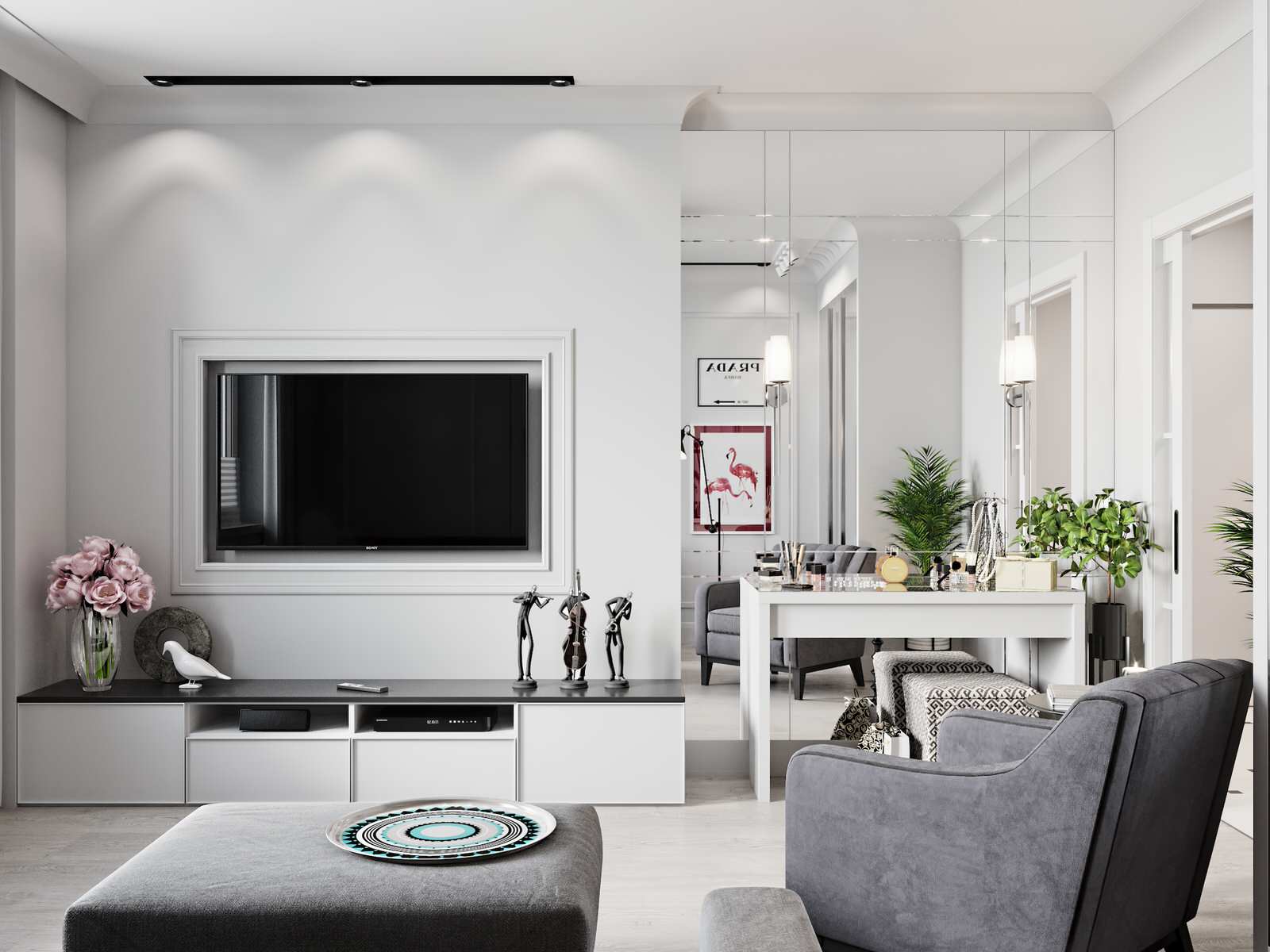 Контрастный белый