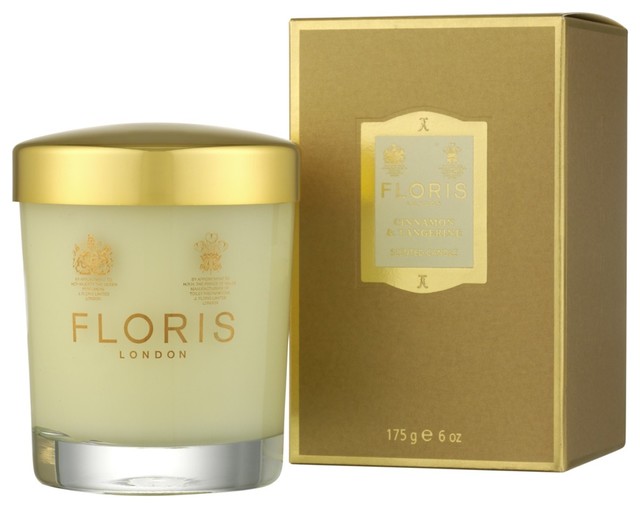 Floris London Candle, Cinnamon and Tangerine Scented