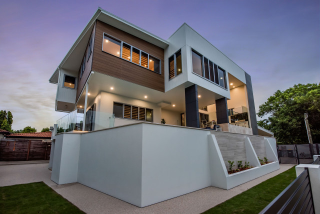 Sunset Abode trendy-hus-og-facade