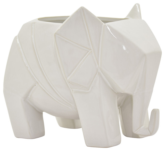 Ceramic Elephant Flower Pot, 9"