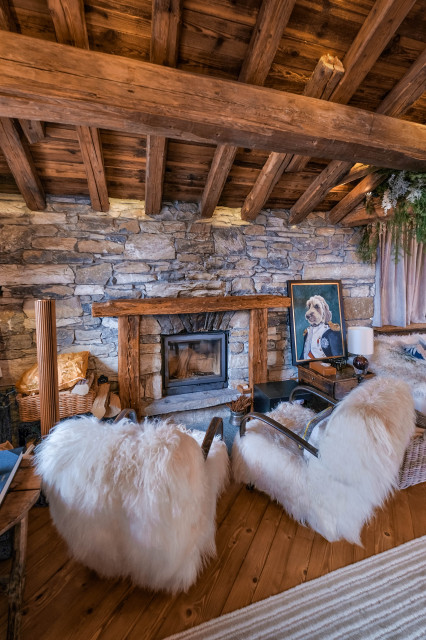 Chalet Val modern-vardagsrum