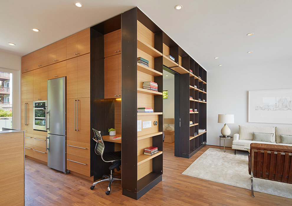 Design ideas for a contemporary family room in San Francisco.