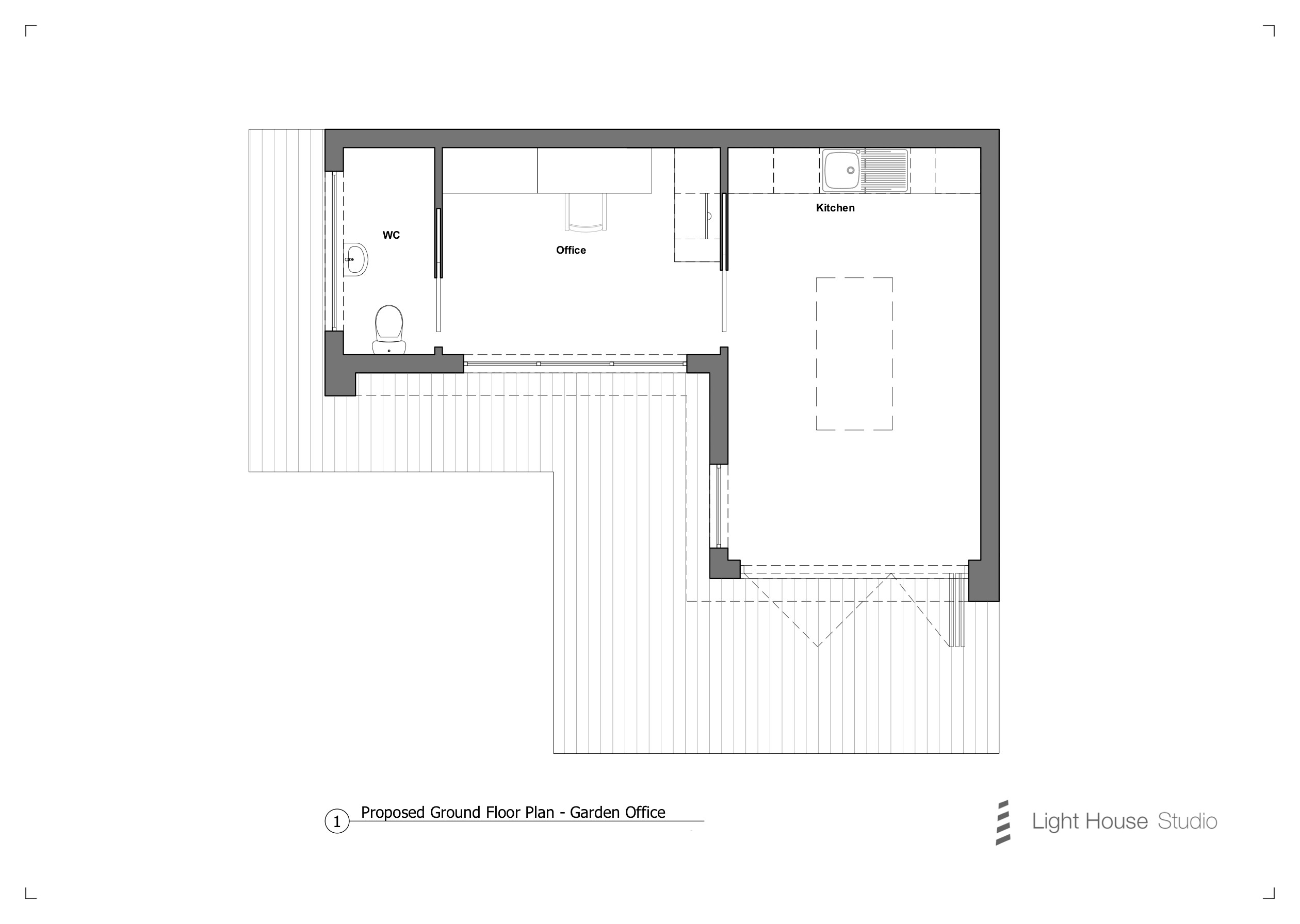Proposed Ground Floor Plan, Garden office