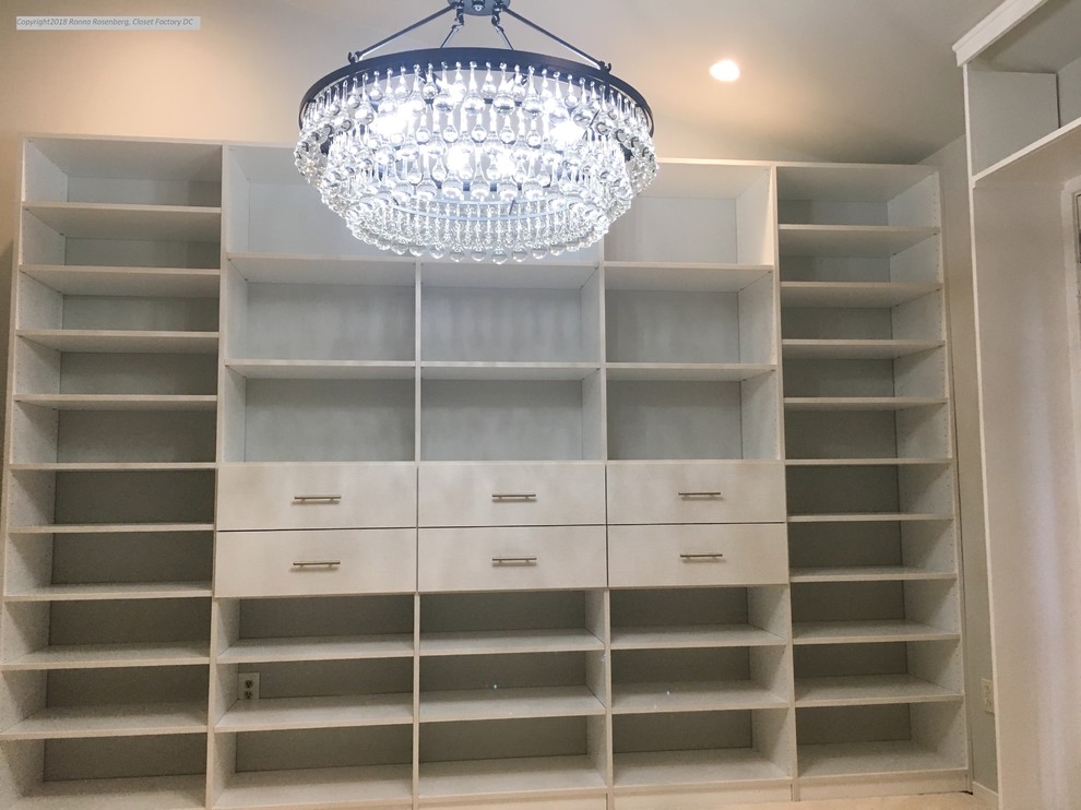 Design ideas for a mid-sized contemporary storage and wardrobe in DC Metro.
