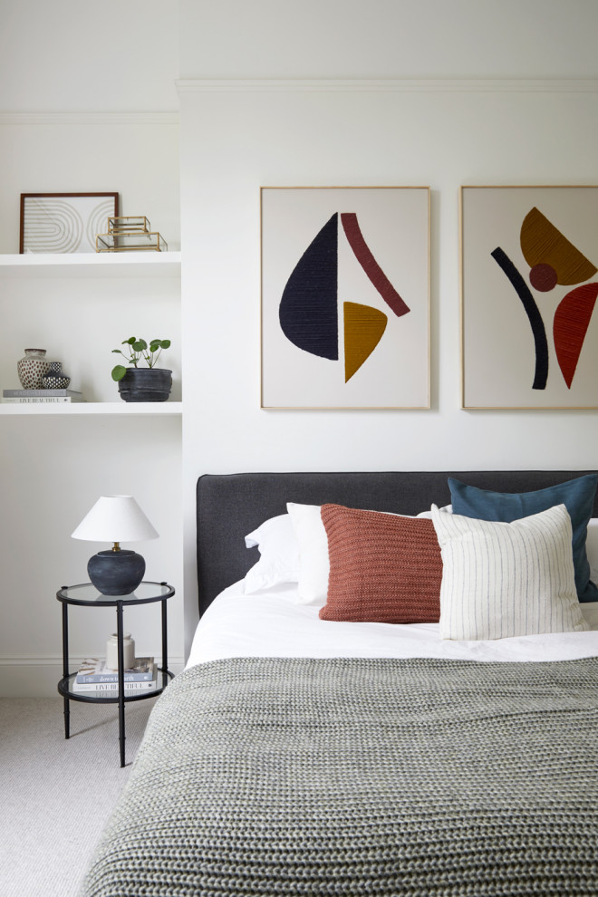 This is an example of a scandi bedroom in West Midlands.