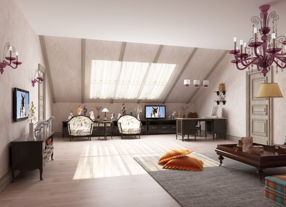 дом в Подмосковьемансарда, игровая, яркие детали