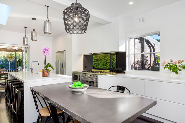 Dining and Kitchen Space trendy-koekken