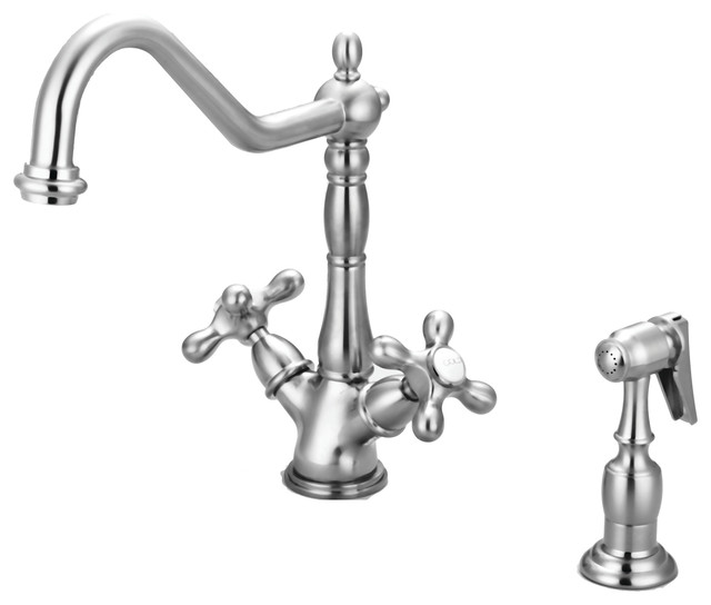 Premium Pull Out Kitchen Sink Faucet Satin Nickel