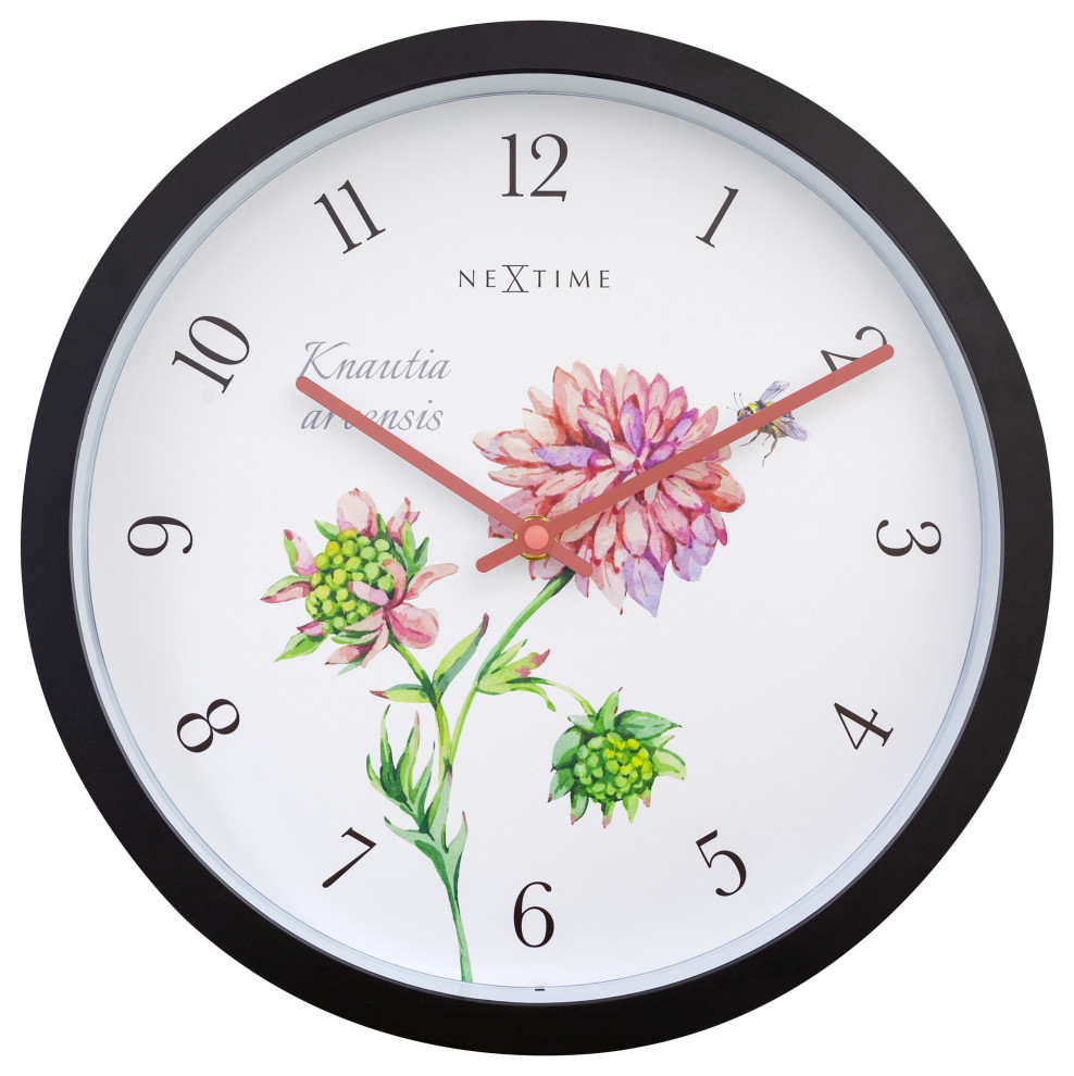 Weatherproof 12 Inch Decorative Garden Wall Clock Contemporary