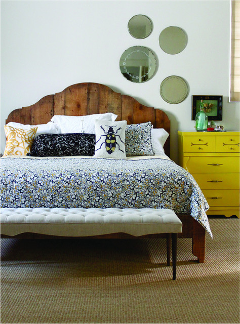 red interiors eclectic-bedroom