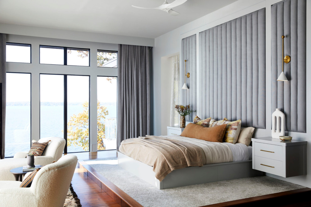 Bedroom - contemporary bedroom idea in Charlotte